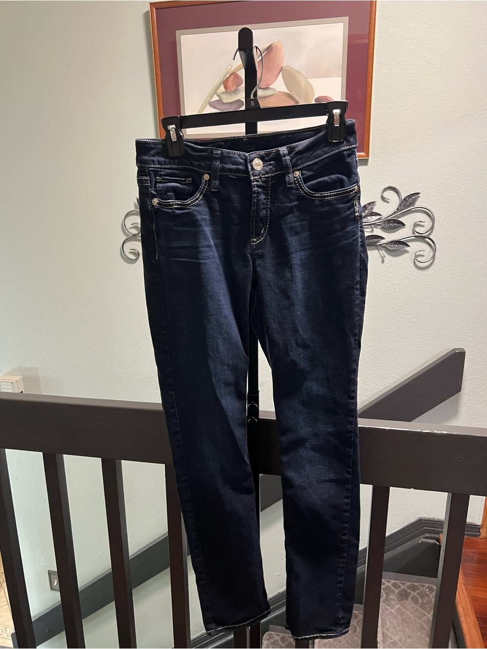 Silver Jeans Skinny Jeans in Dark Indigo 26 x 32 #DJ092